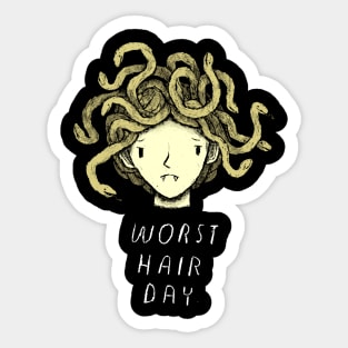worst hair day Sticker